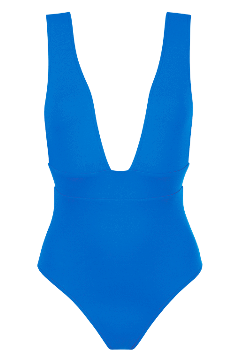 anja swimwear one-piece bathing suit le plongeant blue front