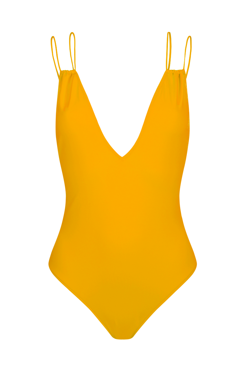 anja swimwear one-piece bathing suit le piccolo yellow front