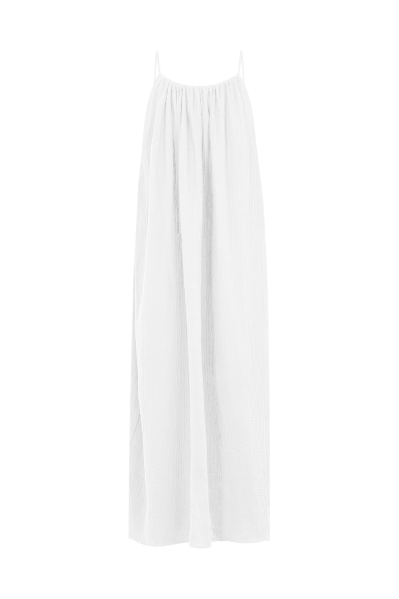 anja the white halter front dress