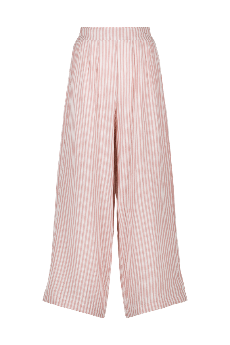 anja prêt à porter pantalon palazzo rayé rose packshot face