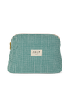 anja accessoires la trousse de toilettes vichy vert devant