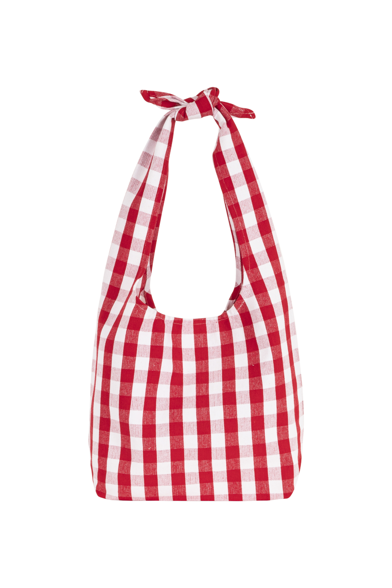 anja accessoires sac vichy rouge devant