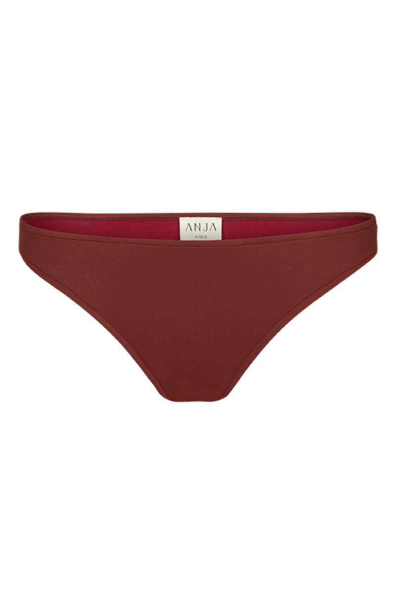 anja bas bikini culotte basse la rusée terracotta devant