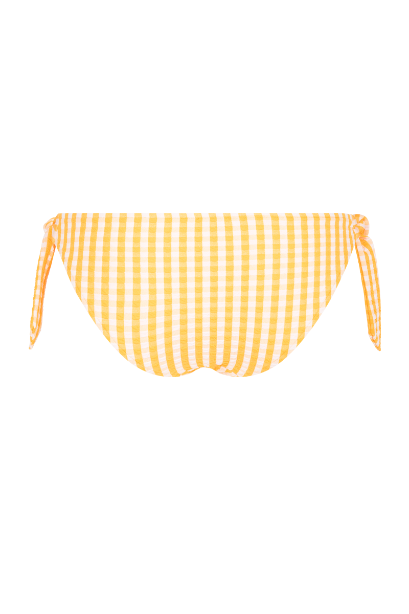 anja bas bikini culotte noeuds vichy jaune derrière