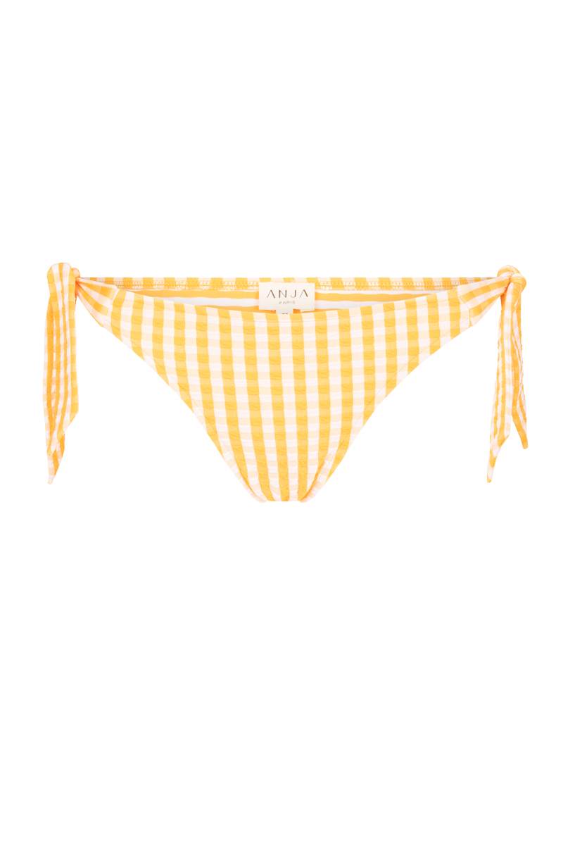 anja bas bikini culotte noeuds vichy jaune devant