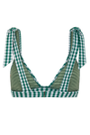 anja haut bikini foulard le délicat vichy vert derrière