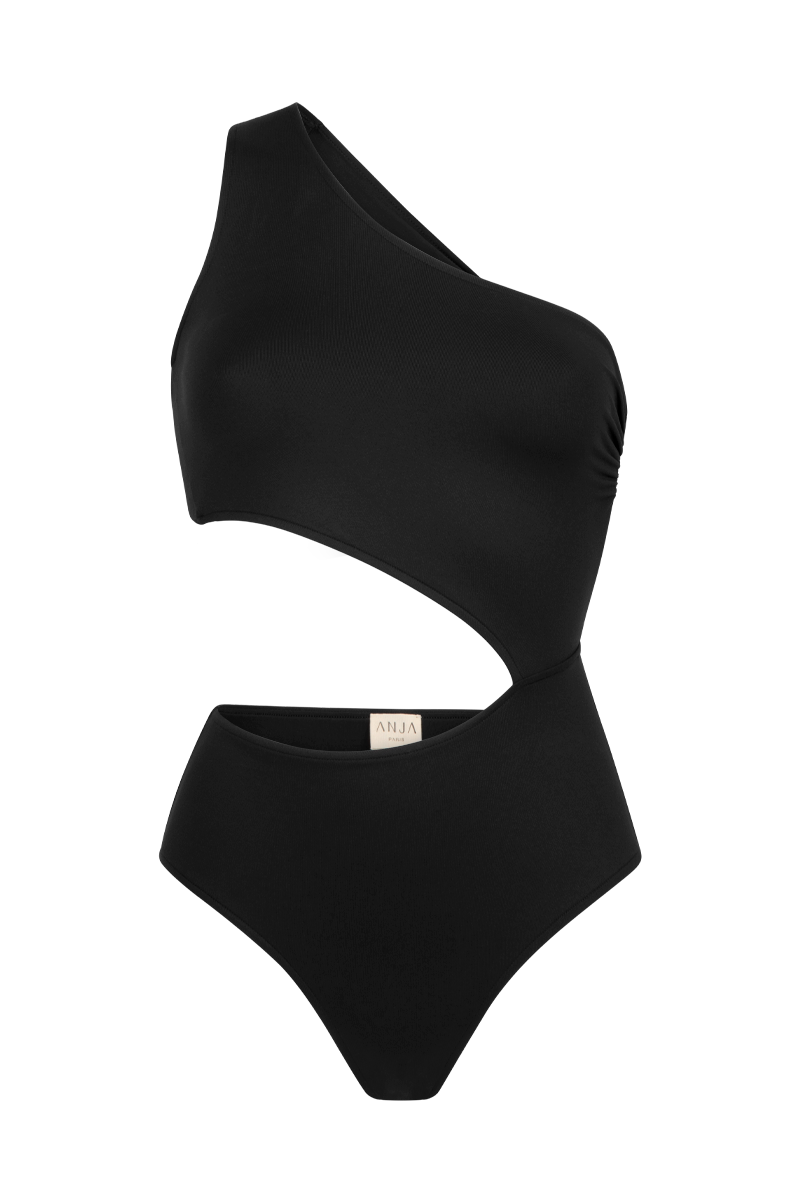 anja maillot de bain asymétrique le fidèle noir anja paris