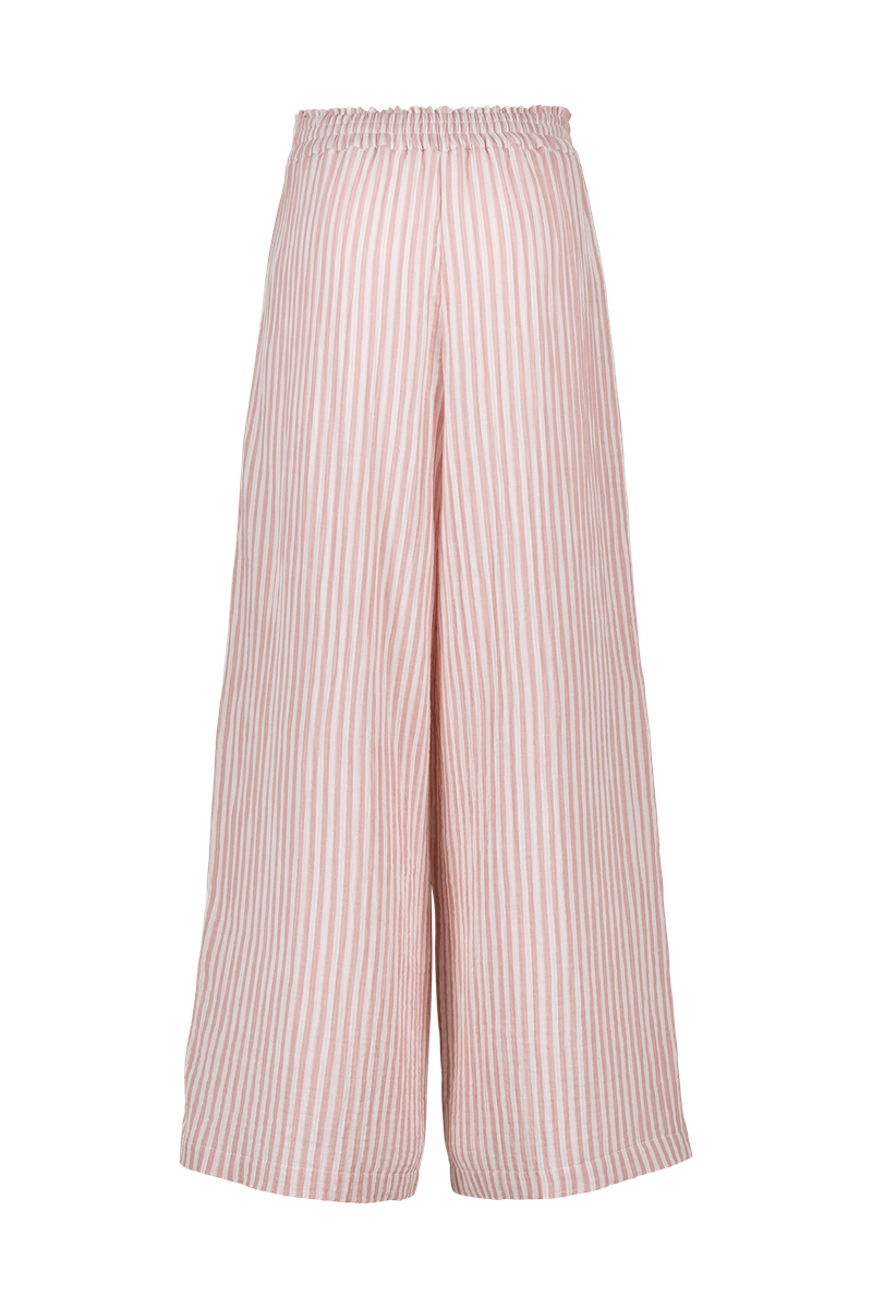 anja ready-to-wear pink striped palazzo pants campaign 2