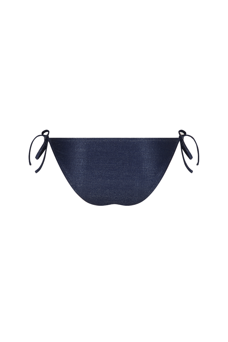 anja Tie side bikini bottom l'idyllique indigo lurex behind