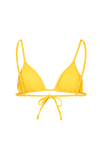 anja triangle bikini top le pétillant yellow behind