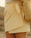 anja ready to wear grand skirt vichy yellow close-up