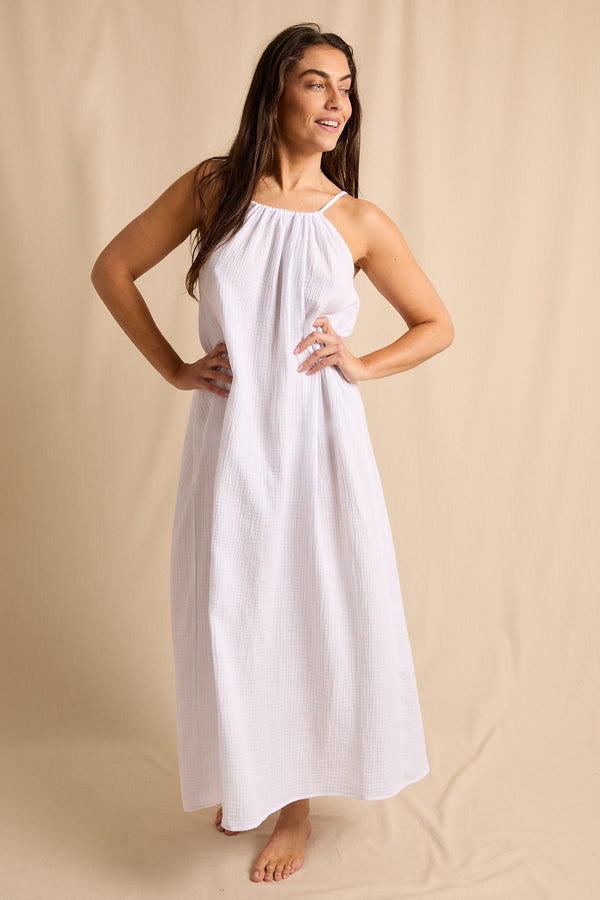 The Dress - White Cotton Gauze