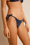 L'Idyllique - Lurex Indigo - Tie side bikini bottom